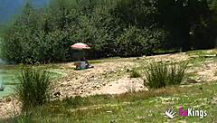 elena de la vega hunts outdoor quickies flashing tits for rough public fucks