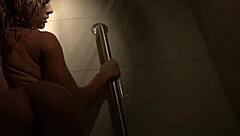 SEXY BLONDE DAHLIA MASTURBATES IN NAUGHTY SHOWER