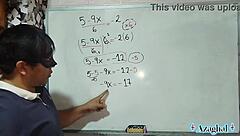 Nerdy mexican teacher gives sexual math lesson bedroom brown eyes