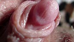 puffy big clit throbs wildly in intense orgasm closeup