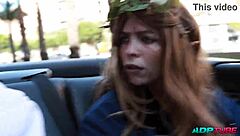 aris dark spanish teen slurps cocks hungrily before wet pussy pounding