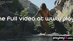 Skinny Czech MILF Anetta Keys Flashes Nude Wet Pussy Outdoors