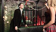 horror shop's wild spit roasts with lingerie group doggystyle action