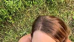 i was almost caught fucking this curvy milf in the park outdoors