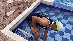 Horny Pool Guy Fucks Me Deep While Hubby Away