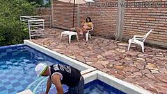 Horny Pool Guy Fucks Me Deep While Hubby Away