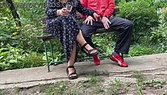 Curvy Milf Catches Outdoor Cum from Hung Stud