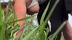 i was almost caught fucking this curvy milf in the park outdoors