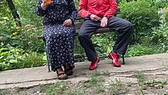 Curvy Milf Catches Outdoor Cum from Hung Stud