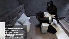 roblox bunny girl bounces on cock till filled