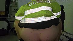 Blonde Cop Sits On Thick Cock At Work