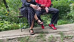 Curvy Milf Catches Outdoor Cum from Hung Stud