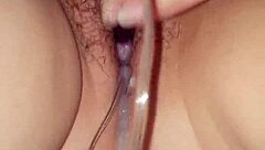 asian cutie masturbates frantically squirting juices everywhere with toy