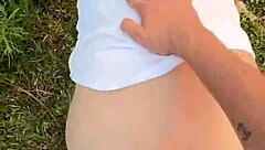 i was almost caught fucking this curvy milf in the park outdoors