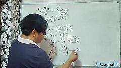 Nerdy mexican teacher gives sexual math lesson bedroom brown eyes