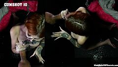 Blonde teen works hard for epic 10th cumshot gloryhole