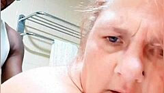 Trailer Park MILF Rides Big Black Cock in Bathroom