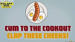 Cum clap these cheeks at cookout with Ameena Green