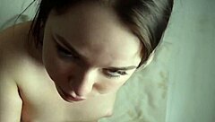 sneaky blowjob thrill while girlfriend showers nearby