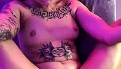 tattooed nerd overflows with raw lust