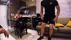 hired trainer pounds my wife hard in see-through outfit complete