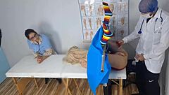 Mommy takes step-sis to kinky gynecologist for creampie exam