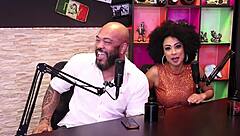 Sensual redhead shows tight pussy and sucks black cock hard