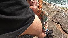 wild beach orgy with horny brazilian girls flashing pussies