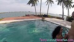 hey amateur teen sucking monster cock at party