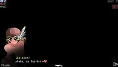 Tall femdom soldier crushes army foe with intense face sitting