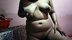 Sexy Indian Teen Fingers Her Huge Tits Closeup