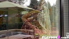 sabrina nichole poses playfully in playboy-style photoshoot