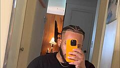 Handsome stud edges thick cock on FaceTime to your pics