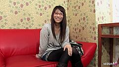 Glasses Japanese Teen Seduces Old Guy for Uncensored POV Fuck