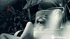 Peeping Tom Watches Aubrey Adams Fucked in Backyard!