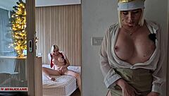 Shy Neighbors Masturbate To Climax Together