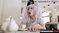 petite asian flaunts tight pussy and small tits