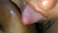 Spit On Balls Deep! Swallow Cock Sloppy Then Ride Wild!