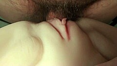 double penetration stretches cute fuck doll's shaved pussy wide