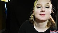 cute blonde rims sucks hard cock before riding