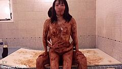 valentine chocolate covered wife rides wildly orgasming amateur japanese couple