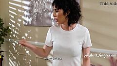 olive glass and alex coal maid lesbians lick wet pussies scissoring