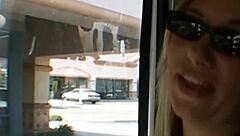 amateur blonde teases her perky tits