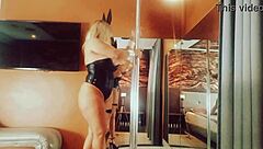 blonde latina pornstar polydance shakes big natural tits easter special