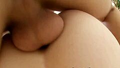 bigbooty eurobabe takes anal pounding in hot threeway cum on ass