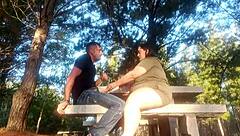 i meet amateur girl in park she blows me outdoors then creampie inside