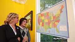 Campaign manager cougar in heels pantyhose blows for freeuse votes