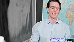 Hot Student Fails Detention with Deepthroat Titty Fuck Cumshot