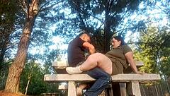 i meet amateur girl in park she blows me outdoors then creampie inside