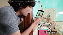 Shower stranger surprises fresh wife with deep anal thrusting